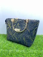 Stylish Blue Branch Pattern Handbag – Pakistani Elegance