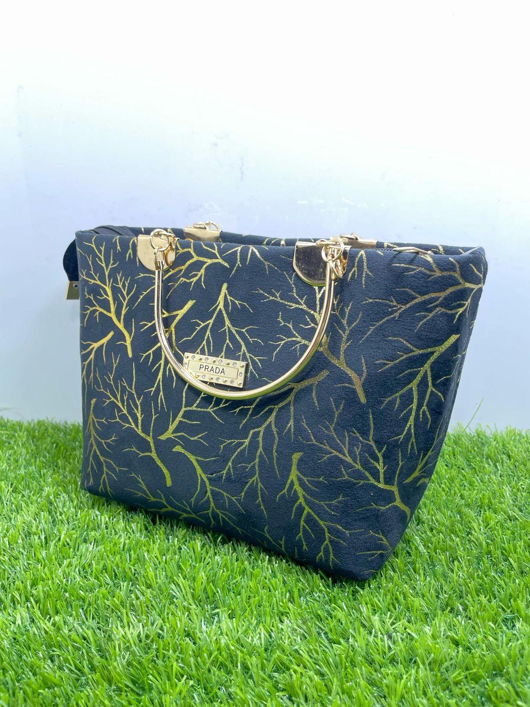 Stylish Blue Branch Pattern Handbag – Pakistani Elegance