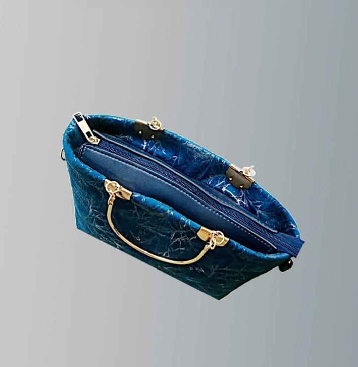 Stylish Blue Branch Pattern Handbag – Pakistani Elegance