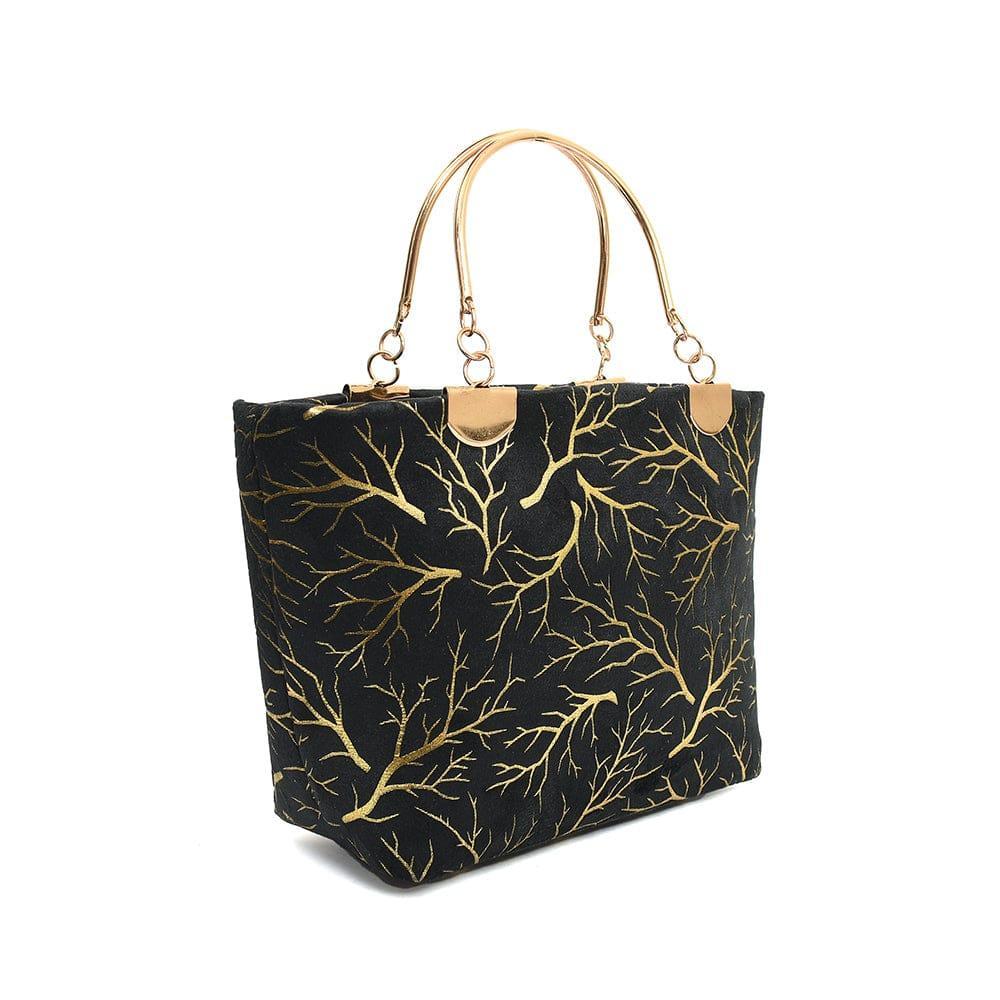 Stylish Blue Branch Pattern Handbag – Pakistani Elegance