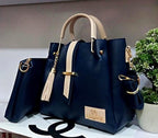 Girl's PU Leather Embellished Hand Bag Set