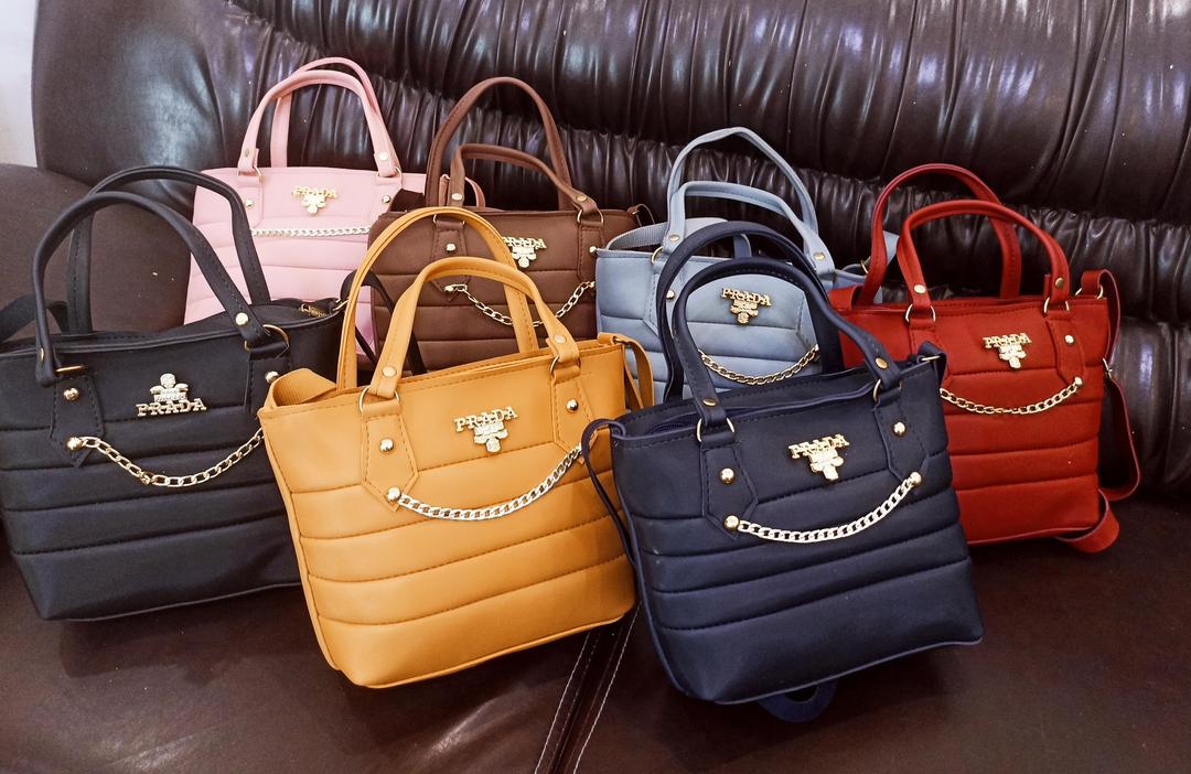 Prada Inspired Quilted Chain Shoulder Bag in Multi-Color Options - Pink, Black, Brown, Navy, Blue, Red - Women's Nylon Handbag Collection