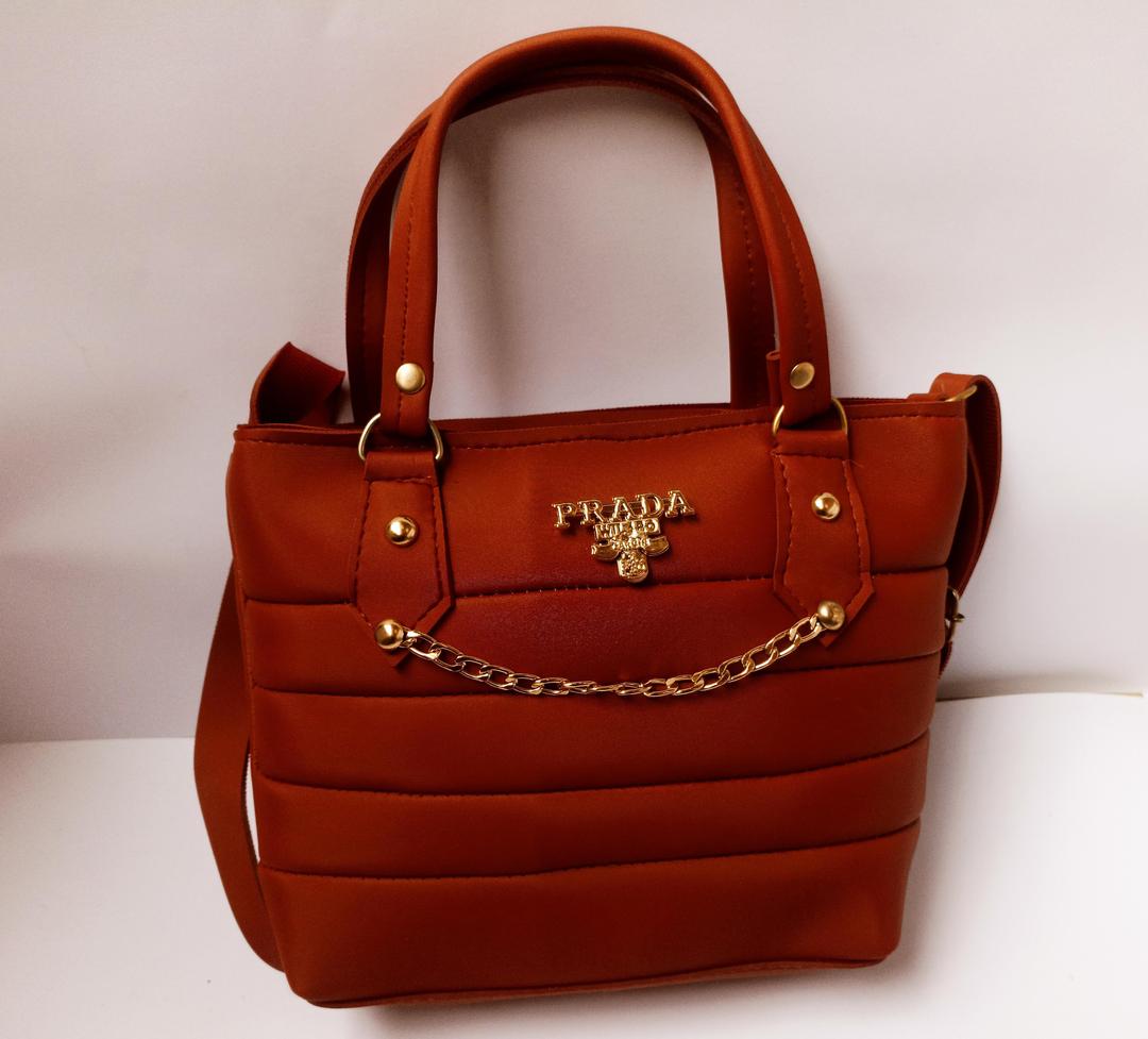 Prada Inspired Quilted Chain Shoulder Bag in Multi-Color Options - Pink, Black, Brown, Navy, Blue, Red - Women's Nylon Handbag Collection