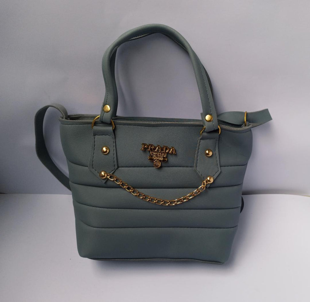 Prada Inspired Quilted Chain Shoulder Bag in Multi-Color Options - Pink, Black, Brown, Navy, Blue, Red - Women's Nylon Handbag Collection