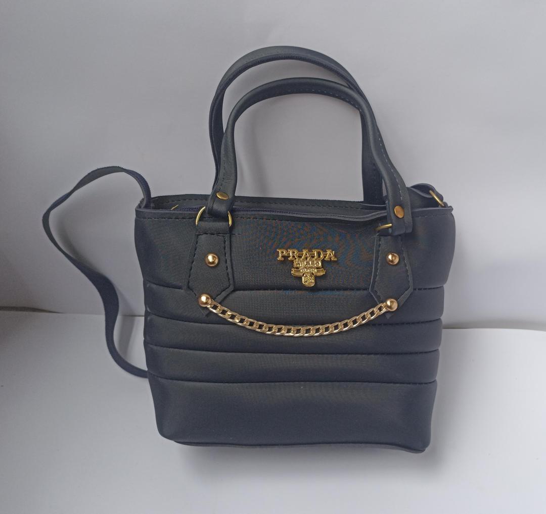 Prada Inspired Quilted Chain Shoulder Bag in Multi-Color Options - Pink, Black, Brown, Navy, Blue, Red - Women's Nylon Handbag Collection