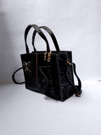 Women's PU Leather Beaded Hand Bag Set