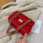 Girl's PU Leather Embroidered Shoulder Bag