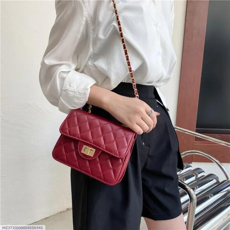 Girl's PU Leather Embroidered Shoulder Bag